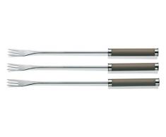 Kela 16580 Montana Lot de 6 Set de Fourchettes Ã fondue Acier Inoxydable Taupe 24,5 x 2 x 2 cm