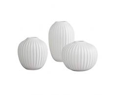 Kähler Hammershøi Vase Miniature, Céramique, WeiÃ, 8 x 9,5 x 2,2 cm