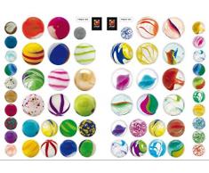 Plage 157093 Sticker Mural - Sac de Billes, 2 Planches, 29,7 x 21 cm