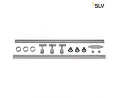 SLV KIT Complet Monophasé 230V Spots PURI et Rail | Luminaire Lampe Indoor Aluminium Couleur Argent Lampe Intérieure, Lampe dâIntérieur