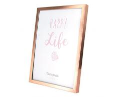 THE HOME DECO FACTORY HD4606 Cadre Photo, ALU, Cuivre, 13 x 1,5 x 18 cm