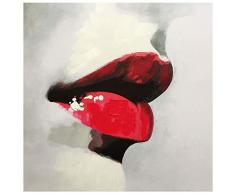 Legendarte Tableau, Impression sur Toile - Lèvres Sensuelles - cm. 60x60