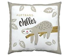 H:)PPYlife 45174Â ParesseuxÂ âÂ Chiller de Commande de Coussin Multicolore en Coton de 40Â x 40Â x 3Â cm