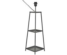 Better & Best Lampe de table en fer gris en forme dobÃ©lisque, avec 2 Ã©tagÃ¨res, dimensions 21 x 21 x 71 cm, matÃ©riau : mÃ©tal