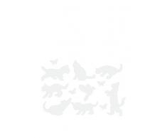 Lo+DeModa Cats and Butterflies Vinyle adhésif, PVC, Miroir, 64 x 40 x 0,18 cm