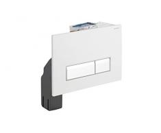 Geberit - Plaque de déclenchement WC - Plaque de déclenchement SIGMA 40 DuoFresh - Blanc/aluminium brossé