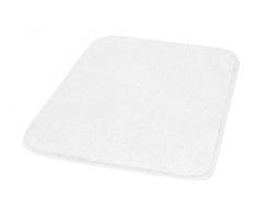 Meusch Tapis de Bain Mona 70x120cm Blanc Polaire, Polyacrylique, 70 x 120 x 2 cm