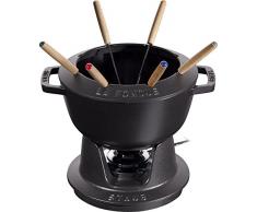 Staub 40511-972-0 Service à fondue en fonte, Noir Mat, 20 cm
