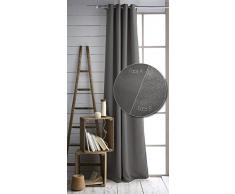 Today 257172 Rideau Isolant Polyester Canon de fusil/Gris Anthracite 140 x 240 cm