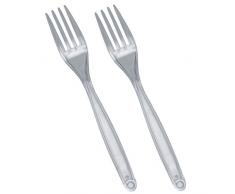 Papstar PS Invitation 16459 Boite de 30 Paquets de 20 fourchettes en Plastique Solide Transparent 18 cm
