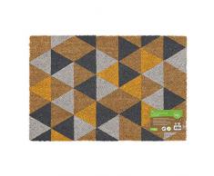 JVL Paillasson en Fibre de Coco respectueux de lenvironnement Motif Couleur, Latex Fibre de Coco, Marron, Taille Unique