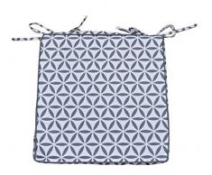 HomeMaison Rosace Galette de Chaise, Polyester, Anthracite, 40x40 cm