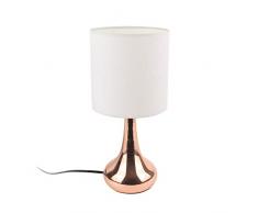 THE HOME DECO FACTORY HD3333 Lampe Métal Blanc/Cuivre