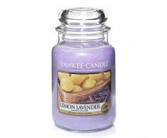 Yankee Candle 1073481 Bougie Grand Format en Jarre-Lavande et Citron, Verre, Violet