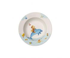 Villeroy & Boch Happy as a Bear Assiette creuse pour enfants, 19,5 cm, Porcelaine Premium, Blanc/Multicolore