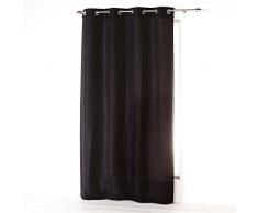 douceur dintérieur rideau a oeillets 140x260 cm microfibre absolu noir