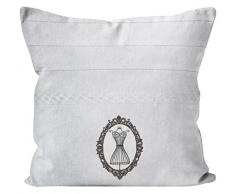 Soleil docre Coussin, Coton, Blanc, 40x40x8 cm