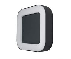 LEDVANCE Endura Style Square LED | Applique Extérieure | Gris foncé | 13 Watts - 480 Lumens | Blanc Chaud 3000K | Etanche IP44