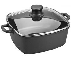 Lacor 25829 Faitout Carré Fonte dAluminium avec Couvercle Diamètre: 28X28 cm