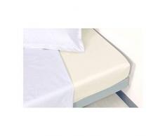 Vent Du Sud DH140MANOIRIV Drap Housse Uni en Coton Percale, Ivoire, 190x140 cm