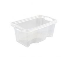 Keeeper Boîte de Rangement avec Poignées Intégrées, Taille : S, 35 x 21 x 15 cm, 6,5 l, Franz, Transparent