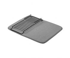 AmazonBasics Ãgouttoir - 40,6 x 47,7Â cm - Gris anthracite/Noir, avec 2 tapis