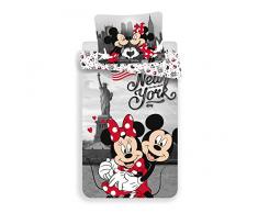 Jerry Fabrics Literie Mickey & Friends Caractère Housse de Couette, Coton, Multicolore, 200x140x0,5 cm