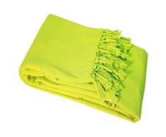 douceur dintérieur jete de canape a franges 220x240cm coton lana anis