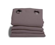 Moondream Rideau Anti-Bruit, Isolation 3-en-1 Phonique/Thermique/Occultant, Technologie brevetÃ©e, Oeko-TexÂ®, Gris - Poivre, 145 x 260 (LxH) cm, Oeillets (1 Rideau)