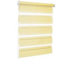 Rollmaxxx Store Enrouleur Standard Laisse Passer la lumière latérale, Polyester Acier ABS, Jaune, 100 x 220 cm