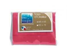 Nuit des Vosges Cotoval Taie dOreiller Coton Framboise 65 x 65 cm