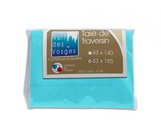Nuit des Vosges Cotoval Taie de Traversin Coton Lagon 43 x 185 cm
