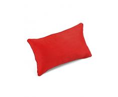 HomeMaison Coussin Uni en Suédine 30x50 cm, Polyester, Rouge, 50x30 cm