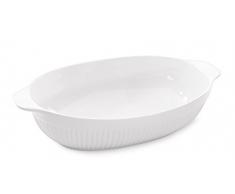 BergHOFF 1691053 Plat à gratin Ovale Porcelaine Blanc 42 x 27 cm