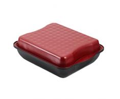 Zenker 7200 Marmite XXL Special Cooking 40x34x14 cm avec Couvercle Noir-Rouge, Ãmail, 52,5 cm