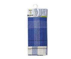 Soleil dOcre 712007 Lot de 2 Madras Torchons Coton Bleu 70 x 50 cm