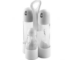 HEGA Almeria Vinaigrier, Blanc, 12Â x 12Â x 22Â cm