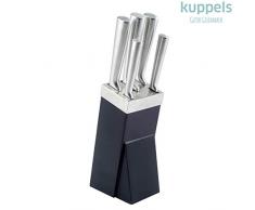 Kuppels 600067100 Bloc Ã Couteaux, Acier Inoxydable, Noir, 5 piÃ¨ces
