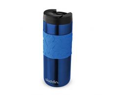 Aladdin Easy-Grip Leak-Lockâ¢ Mug 0.47L Bleu â Technologie Leak-Lockâ¢ | Ãtanche | Isotherme | Garde Vos Boissons Chaudes Pendant 4h | en Acier Inoxydable et sans BPA | Passe au Lave-Vaisselle
