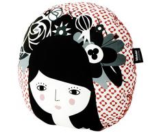 Paparajote Factory 181413 Coussin Motif Eloisa Folk Cayenne Rouge Coton/Polyester 40 x 40 x 14 cm