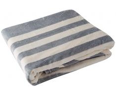 Comptoir du linge Plaid Mexicain Jade, Microfibre, Beige foncé, 200x150 cm