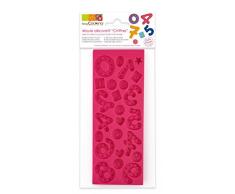 Scrapcooking 3444 Chiffres Moule Pâte Silicone Rose 21,7 x 9,5 x 0,8 cm