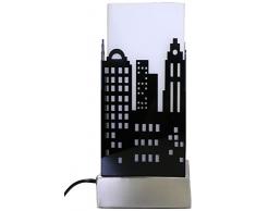 Mathias 3470123 Lampe Gratte-Ciel Noir D12 H26 BU, Verre, E14, 28 W