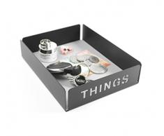 TrendformÂ âÂ Bloc Choses Table dappoint Plateau Organiseur, Noir, 14Â x 18Â x 4Â cm