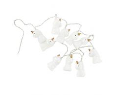 HELLO KIDS LA11011 Guirlande Licorne X10 Leds, Plastique, Blanc, Doré