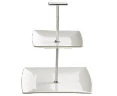 Maxwell & Williams JX250118 East Meets West PrÃ©sentoir Ã 2 Plateaux carrÃ©s pour gÃ¢teaux