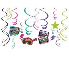 amscan Guirlandes Verticales AnnÃ©es 80 (x12)