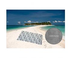 Soleil docre 400017 Drap de Plage, Coton/Eponge Microfibre, Gris, 100 x 200 cm