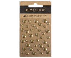 American Crafts DIY Shop 3Â Ã©mail Dots Stickers Or 40/Pkg .25-inch et .375-inch, Acrylique, Multicolore