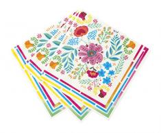 Talking Tables Boho Mélange Floral Serviette de Table 33 cm 20pk, Papier, Multi, 1.5 x 20 x 20 cm